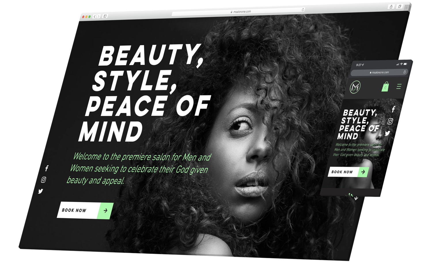 MSalonOne brand and website