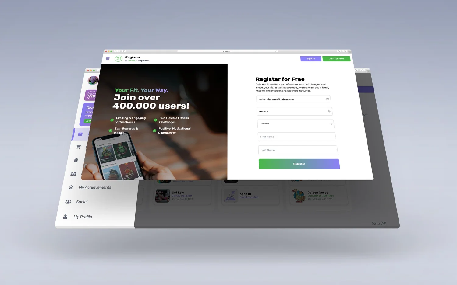 Yes.Fit website across two browsers