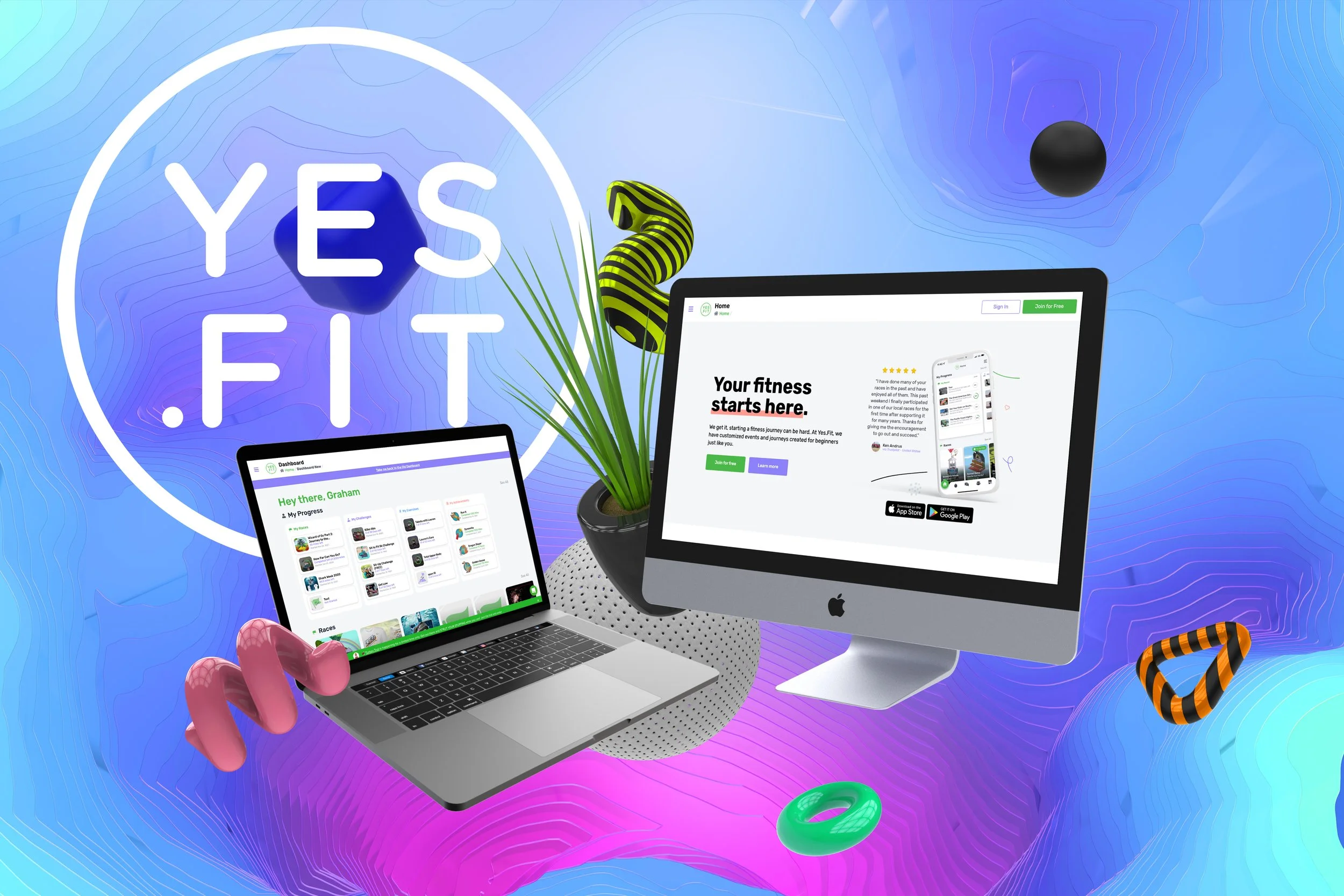Yes.Fit website redesign hero