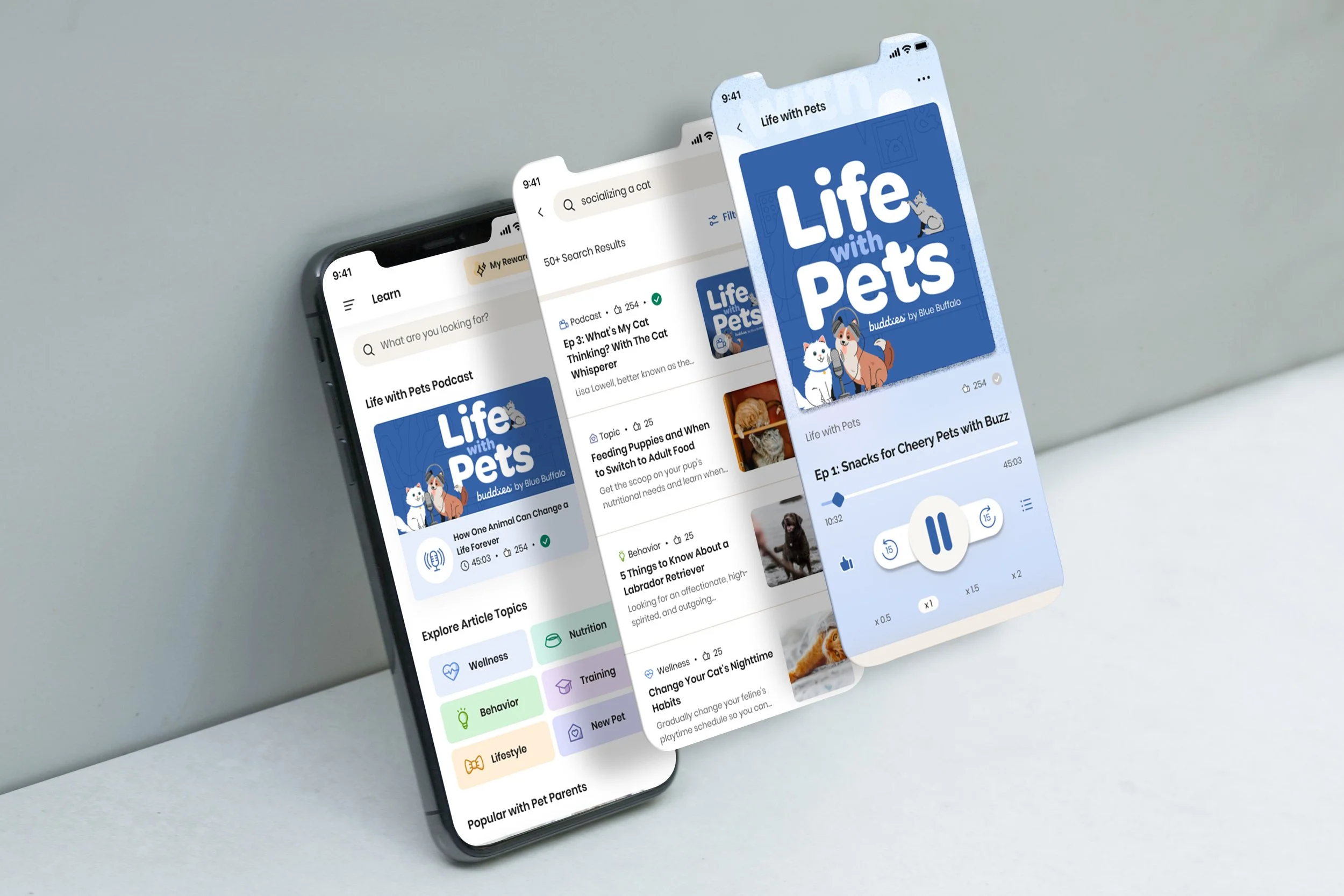 Buddies Learn feature with podcasts