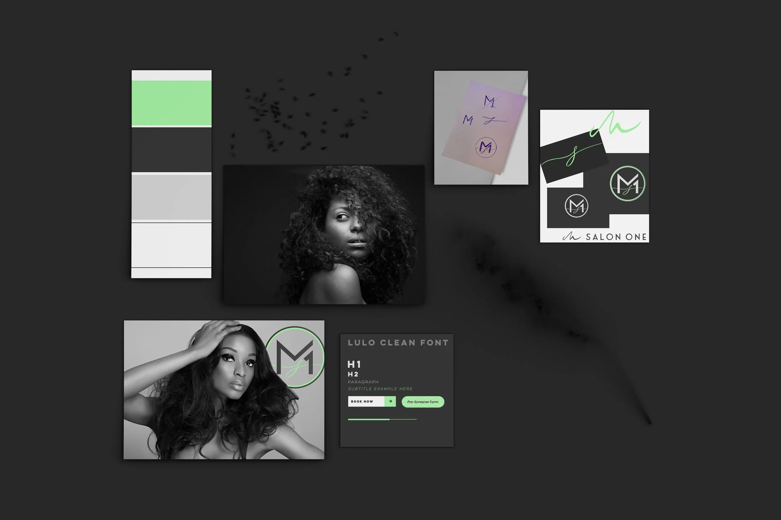 MSalonOne mood board and brand direction